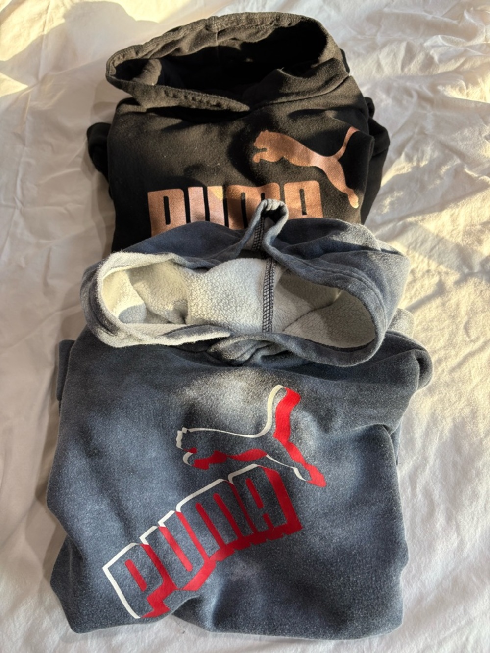 Puma Men’s Hoodies in Black and Charcoal with Logo Accents